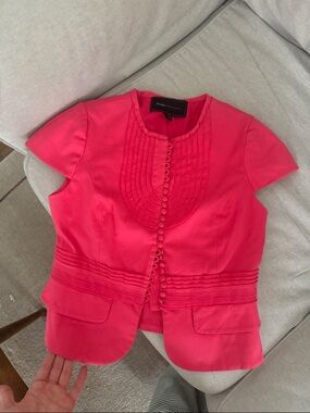 BCBG military style top